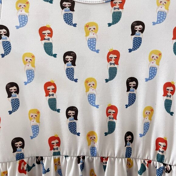 Dot Dot Smile Girls Mermaid Twirl Dress Short Sleeve Girls Size 7 - Picture 5 of 9